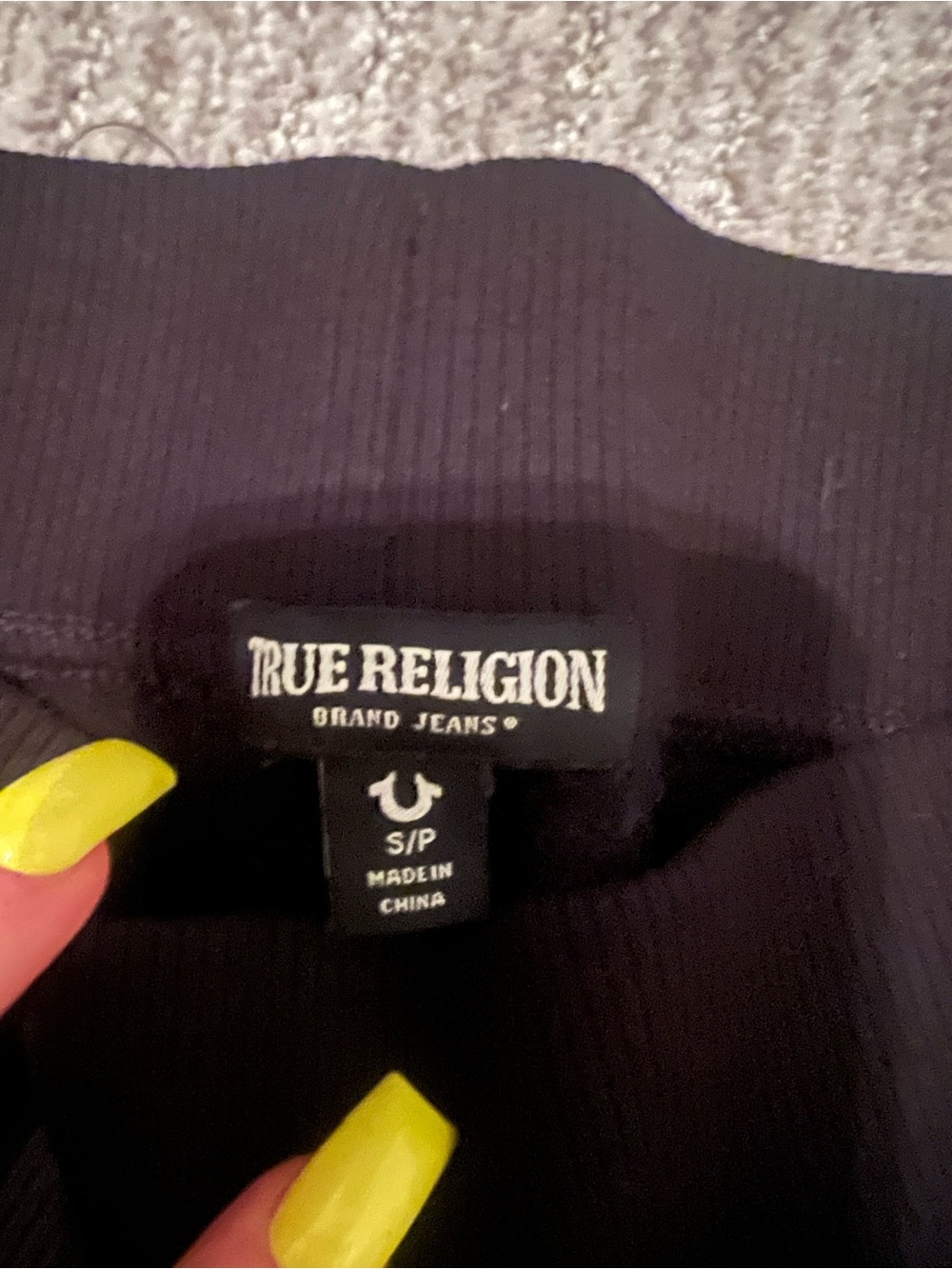 True Religion Black Rhinestone Logo Zip Hoodie & joggers - Picture 10 of 10